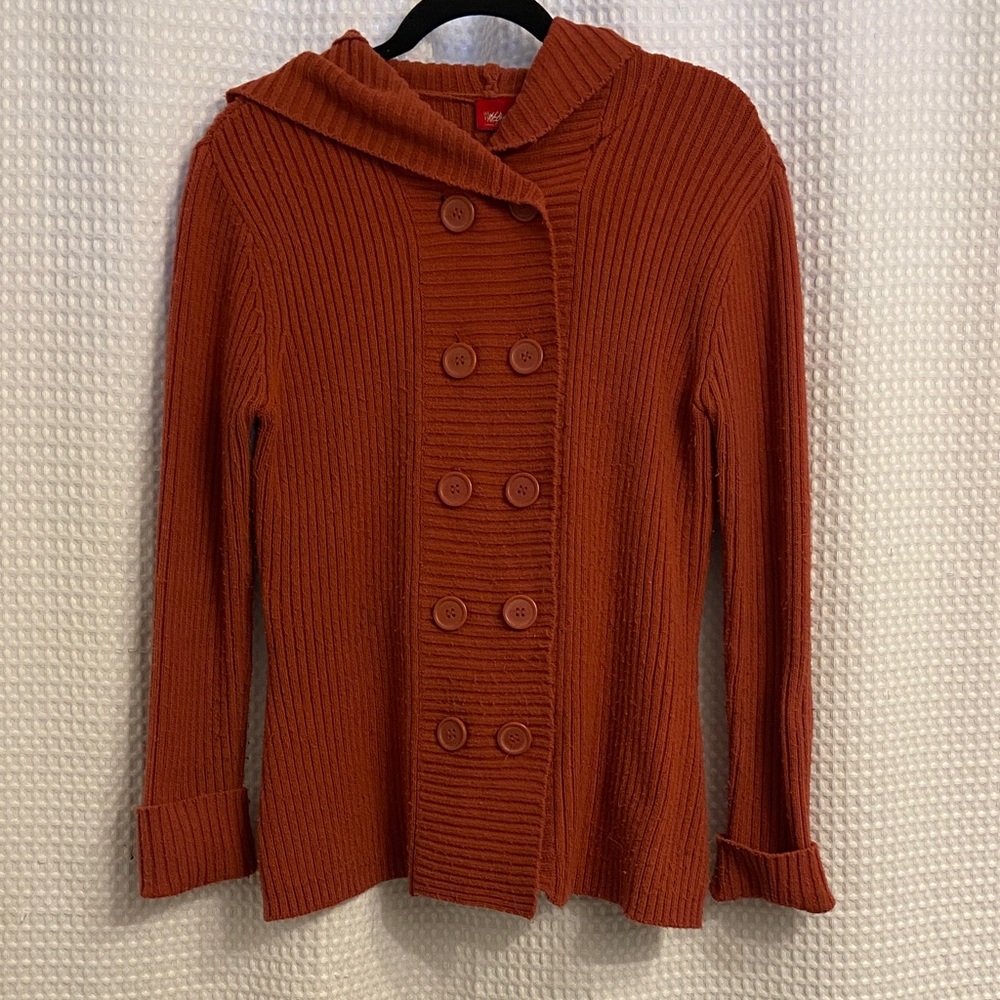 Wesc Women's Rust Double-Breasted Cardigan